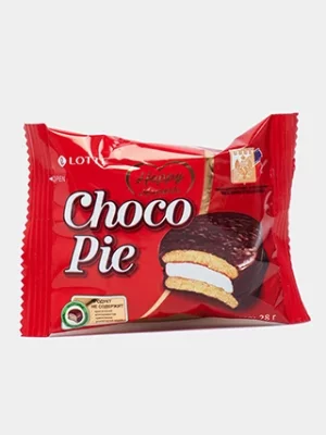 1 ШТ Печенье Lotte Choco Pie, прослоенное, глазированное, 28 г