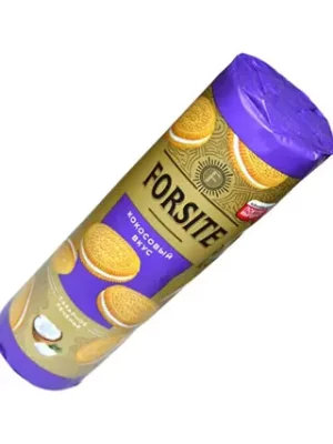 Печенье Forsite Сэндвич с кокосовым вкусом сахарное 220гр м/у