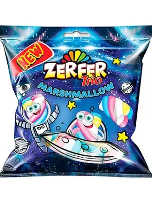 Жевательный зефир маршмеллоу «Zerfer» trio клубника, ваниль